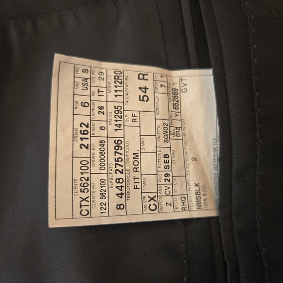 Ermenegildo Zegna Multi Season Wool Single Breasted Mens Blazer Black Size 44R - Picture 6 of 8